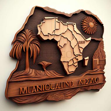 3D model Mozambique  Republic of Mozambique (STL)